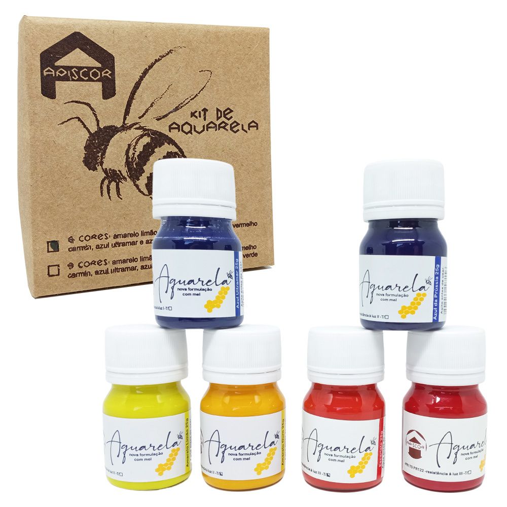 Kit de Aquarela 25g Apiscor - 6 Cores